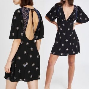 Free People Mockingbird Embroidered Mini Dress